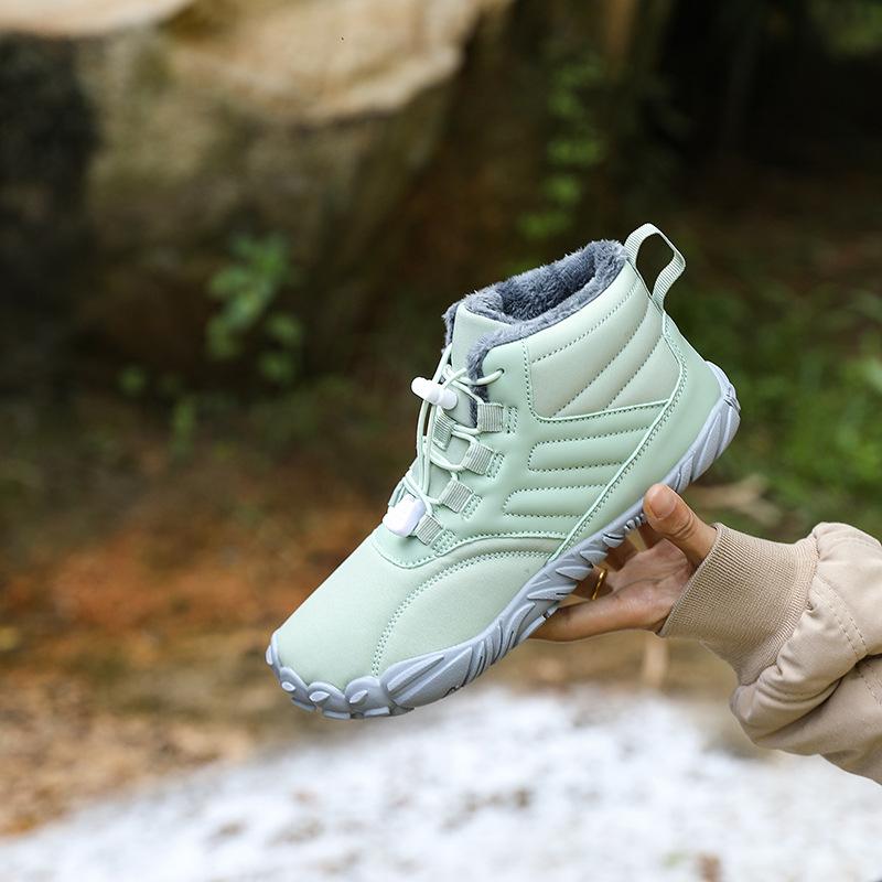 

Уличные походные зимние ботинки теплые полувысокие хлопковые ботинки износостойкие и нескользящие с пятью пальцами утолщенные альпинистские хлопковые ботинки 47