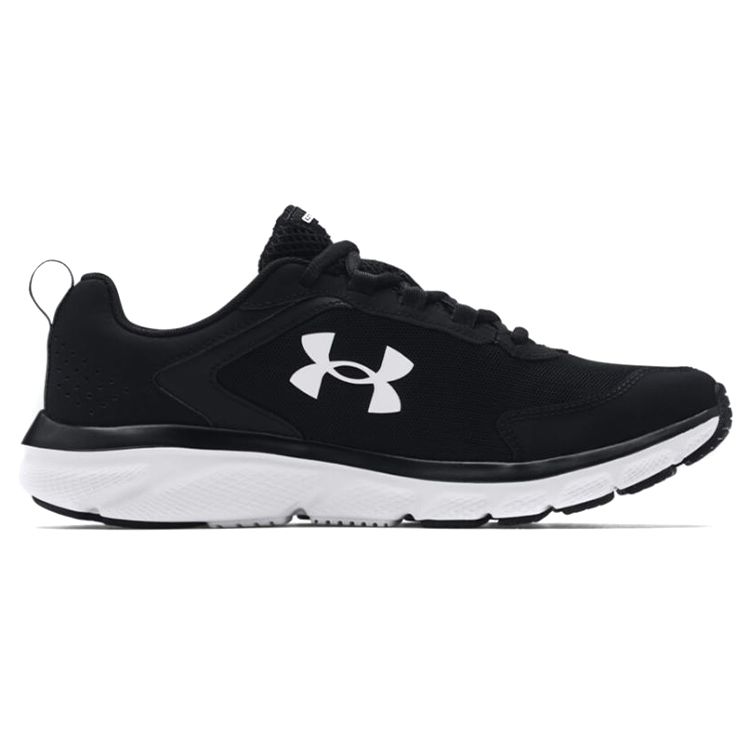 Under Armour Charged Assert 9 Black Men Sneakers White 3024590-001