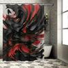 Black Red White Shower Curtain Modern Abstract Design Bathroom Decor Luxury Bath Room Set Waterproof Shower Curtain 72X84 Inch (