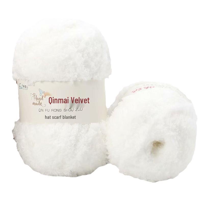 50g Fluffy Coral Velvet Yarn: Skin-Friendly, 3-Strand for DIY Knitting, Hand-Knitted Scarves & Crafts