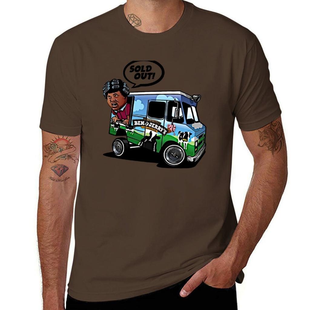 Ben and Jerry Ice Cream Sneaker Matching T-Shirt Tees Hippie Clothes Korean Fashion Vintage Clothes Men's T-shirts