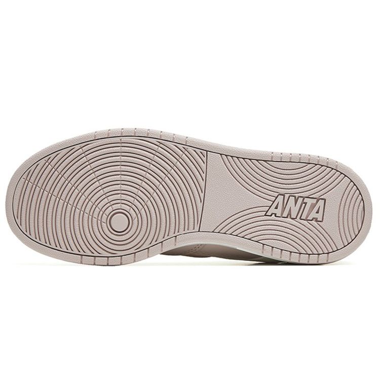 Anta Lightweight Durable Low-Top Skate Shoes Women Sneakers White Gray Pink 122258068-4