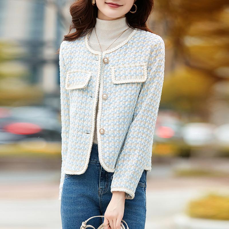 

Модная и элегантная женская короткая куртка, твидовое пальто во французском стиле XL