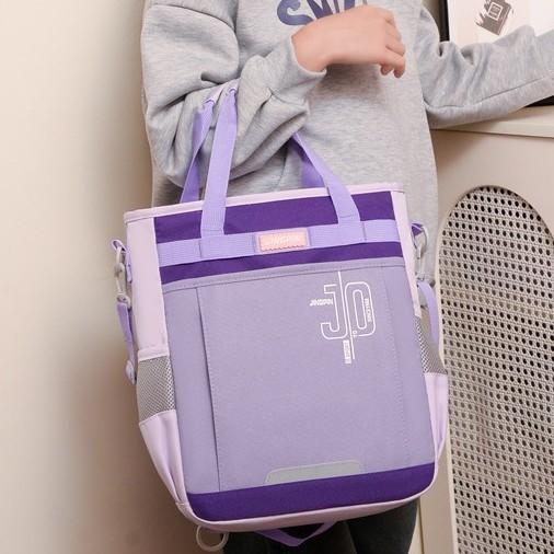 School bag, handbag in summer, high value, contrasting colors, light, simple and large-capacity tutoring bag