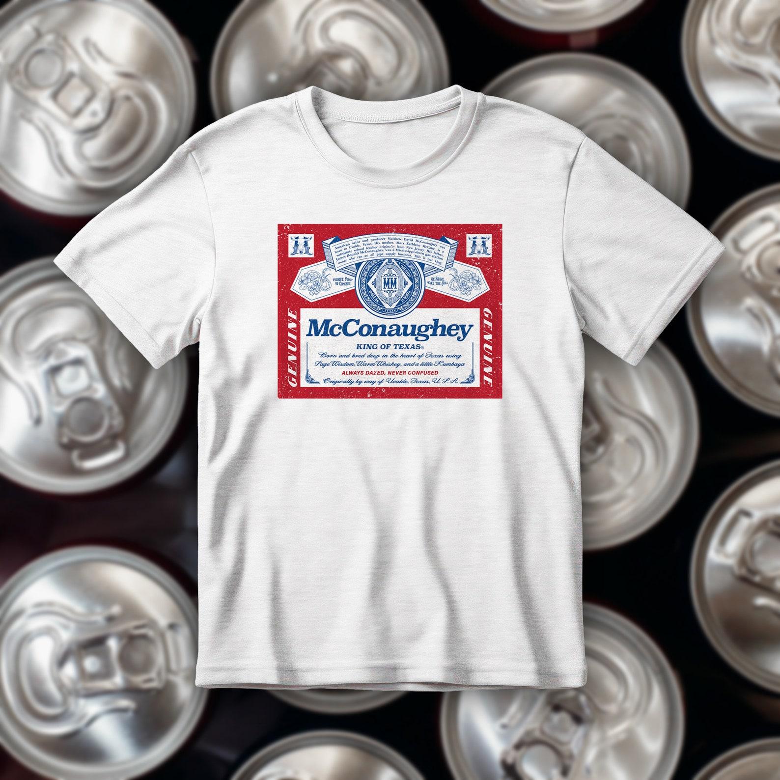 King of Texas McConaughey Beer Logo Tee S