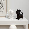 Schnauzer Dogs Figurines 3D Printed Resin Dogs Statue Minimalist Ornaments Home Decor for Living Room Bedroom Office Pets Gifts