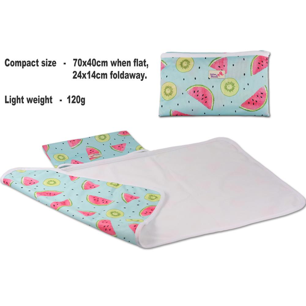 2pcs/set Baby Washable Foldable Portable Travel Compact Nappy Diaper Waterproof Floor Change Changing Mat Play