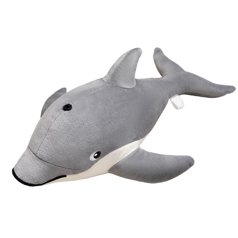 Large Adorable Dolphin Plush Pillow - Kids Bedtime Companion 50cm-0.2kg