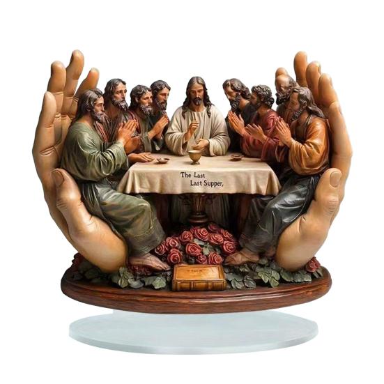 Acrylic Table Sign 2D Flat Fairy/Tree/Nativity Scene/Crow Desktop Ornament for Christmas Easter Home Office Shelf Tabletop Decor