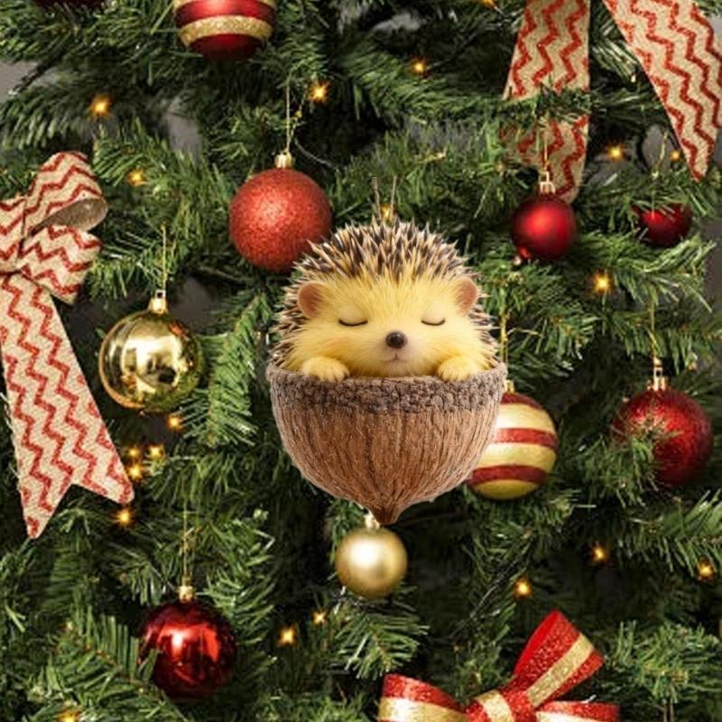Acrylic Animal Ornaments Glossy Finish and Lightweighted for Christmas Tree Decors Festival Atmosphere Family Gatherings