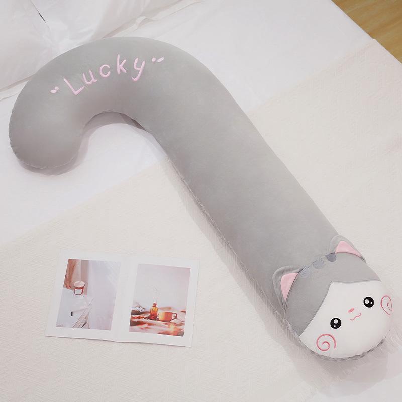 

J-образная подушка-обнимашка с двумя сторонами в виде ледяного боба + Видео 90cm 900g