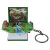 Llavero de Libro Pop-Up 3D Juguete de Dinosaurio Novedad Escena del Mundo de los Dinosaurios Llavero