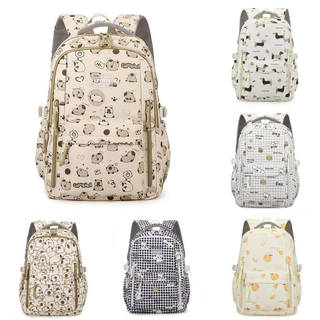 Capybara Printing Pattern Backpack For Students Large Capacity School Gift Bag