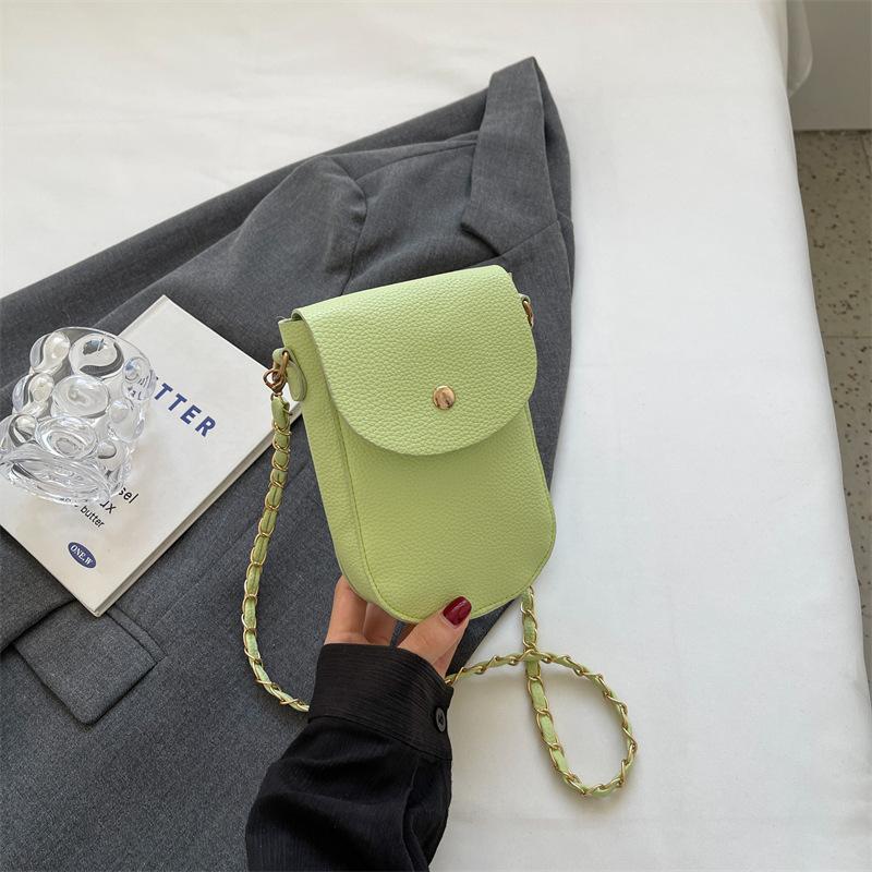 

Сумки с мобильными телефонами, женские сумки-мессенджеры, женский французский нишевый дизайн, сумки на цепочке через плечо, женщины зелёный