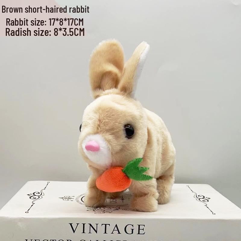 Plush Electric Toy Carrot Rabbit Simulation Pet for Kids