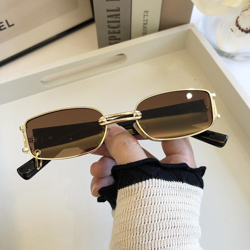 Fashion Glasses Men Rectangle Shades Famous Brand Small Frame Square Women Sunglasses Luxury Designer Eyewear