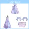 Wicked Grinda Cosplay-Kleid mit funkelndem Bustier für Fantasy-Spiel-Rollenspiel