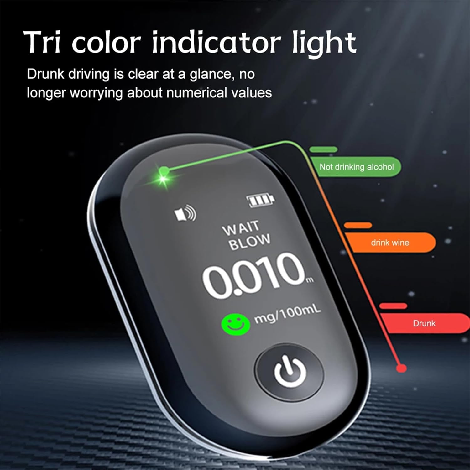 

Алкотестеры, Автомобильный алкотестер Портативный брелок-алкотестер с ЖК-дисплеем и бесконтактным датчиком, Алкотестер