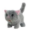 Kids Electric Plush Cat Toy Walking Head Shaking Tail Wagging Interactive Kitten Plushie Toy Toddlers Boys Girls Educational Simulation Animal Toy