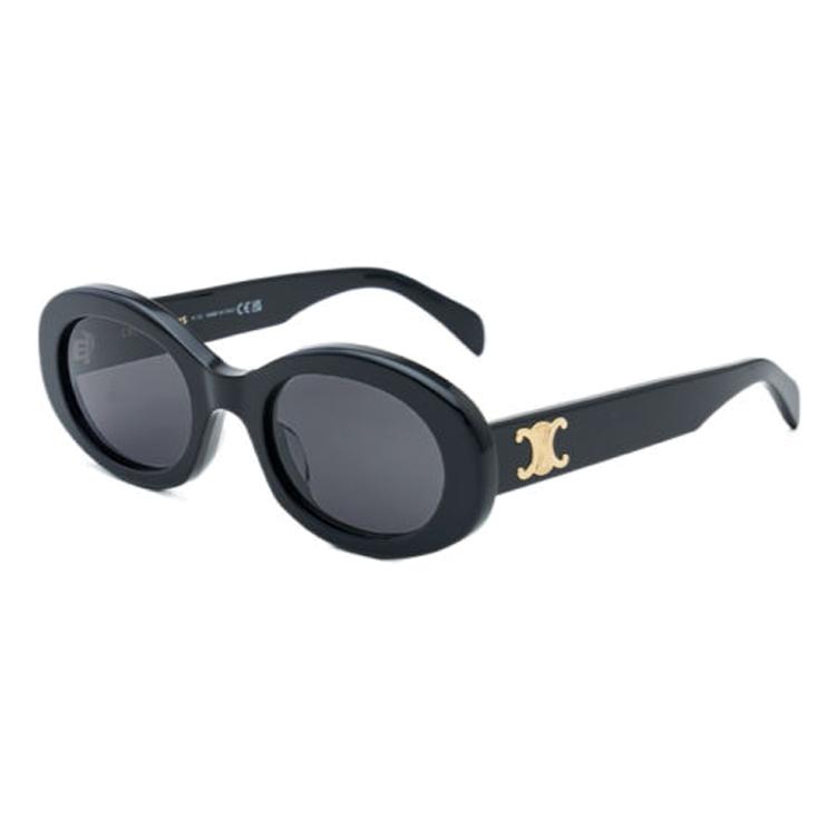 

Celine Logo Oval Sunglasses Women sunglasses Black S40194U Basic Packaging-Eyeglass Case+Box