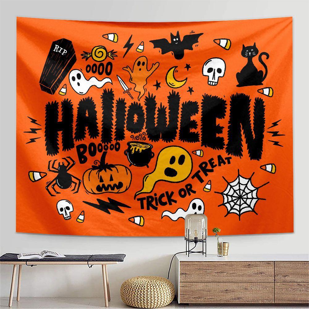 

Halloween hanging cloth for bedroom dormitory bedside background cloth wall cloth wallpaper mural fabric tapestry 74x94cm(29x37in)