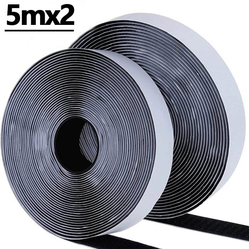 Taśma Rzepowa Nylonowa Samoprzylepna - Rolka 1-25M Wytrzymała - Szerokość 20mm -50mm Veclos z Klejem