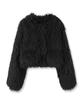 Avandress Crop Teddy Fur Jacket Brown