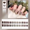 Luxuriöses Transparentes Rouge Blase Rose Press-On Nagelset mit Tragbaren Stickern