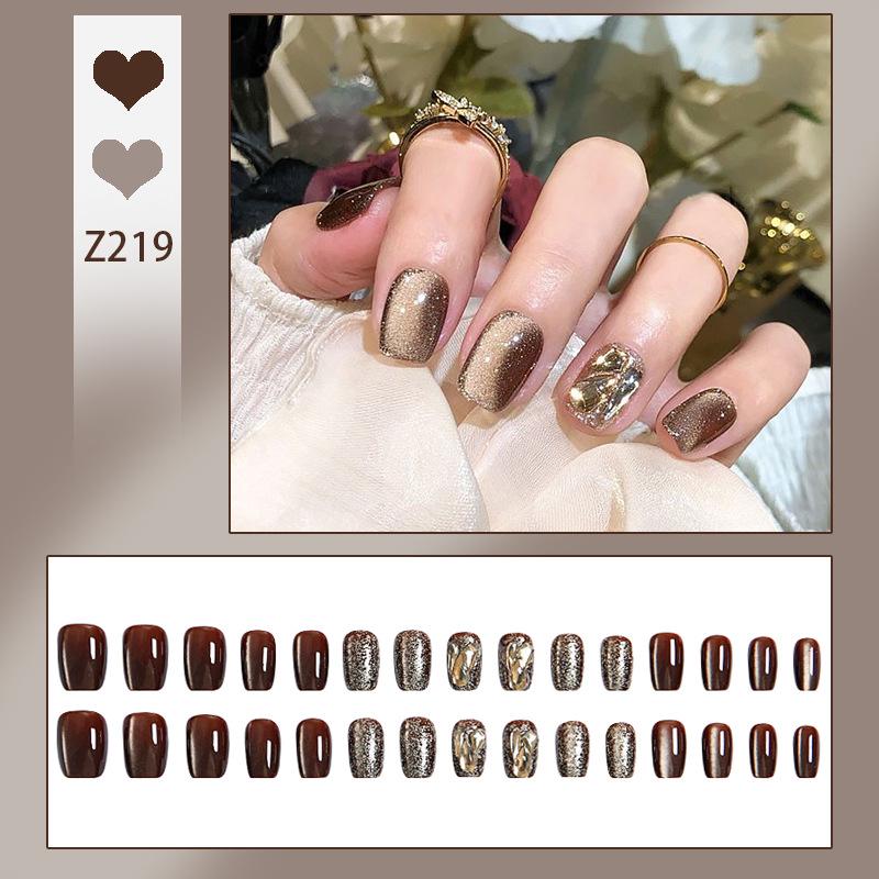 Luxurious Transparent Blush Bubble Rose Press-On Nail Set with Wearable Stickers