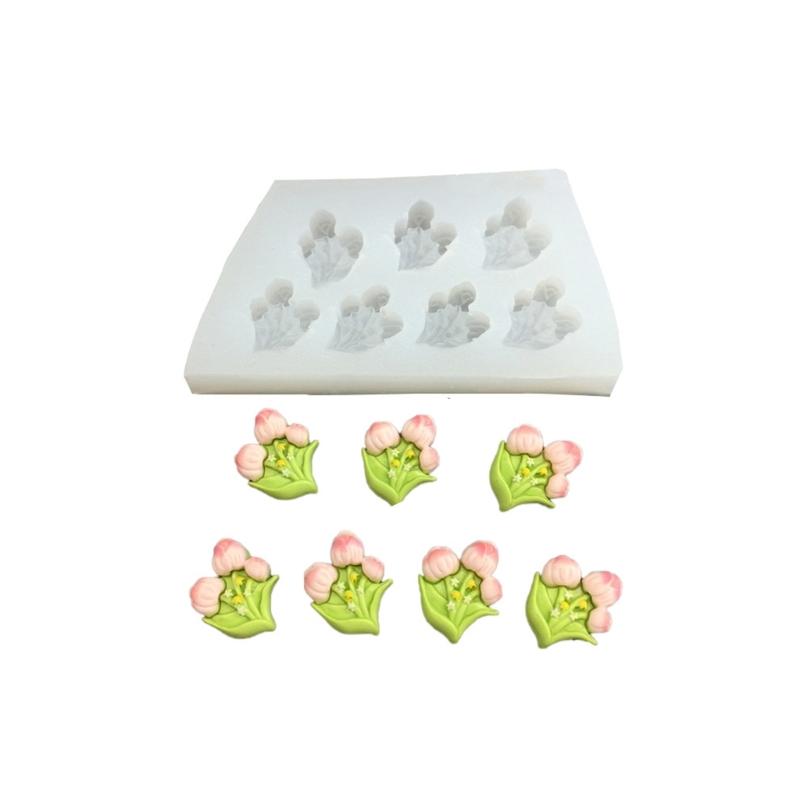 

6 Cavities Flower Silicone Molds Heat Resistant Silicone Candle Mould for Resin Casting Making Candle Soap Chocolate