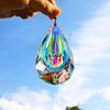 120mm/4.7inch Crystal Prism Suncatcher Window Hanging Suncatcher AB Color Crystal Faceted Prism Rainbow Maker Pendant
