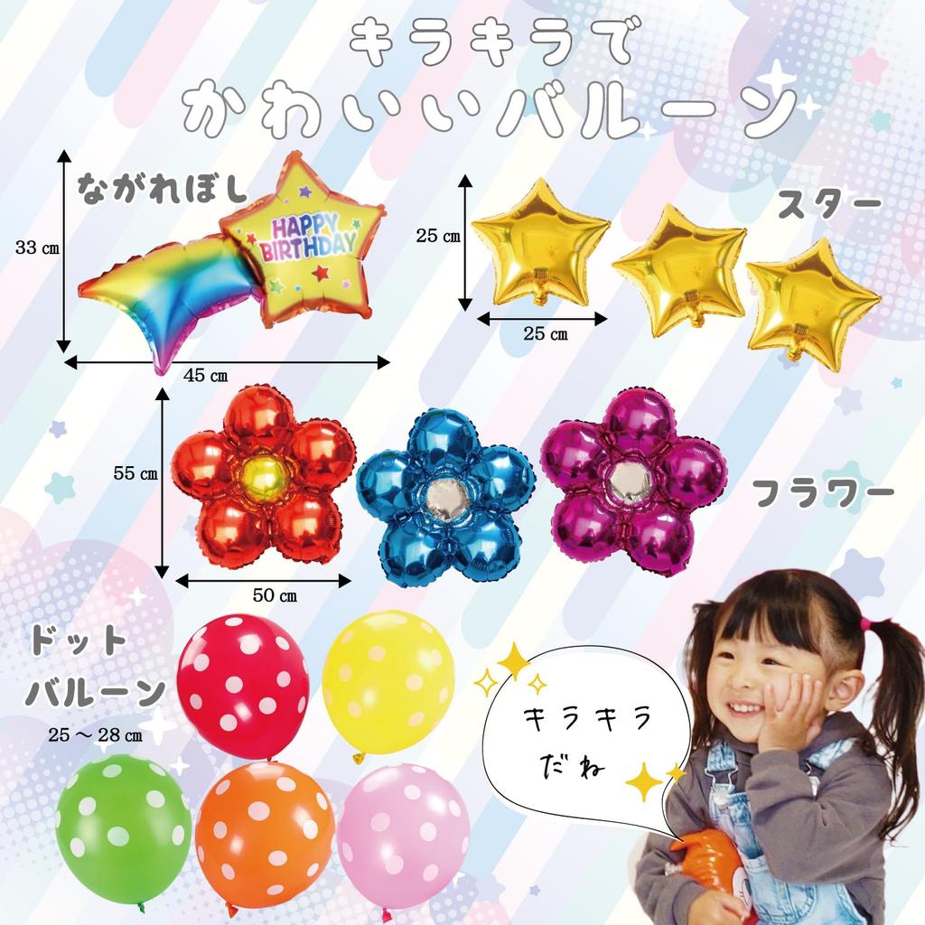 Deerzon Birthday and Anpanman Balloon Set for and 3rd Year Old Boys and with Birthday Numbers Decorations, Dokin-chan 1st, 2nd, Girls, (Dokin-chan)