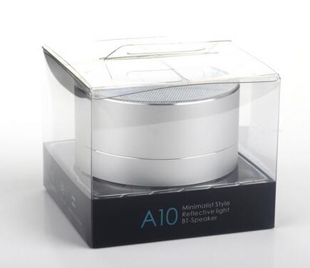Reflective LED Light Metal Round Shape Bluetooth Speaker A10 Pink