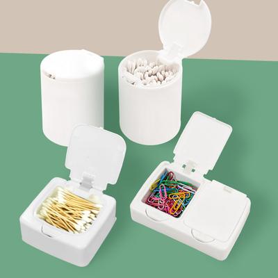 Press Type Mini Desktop Storage Box with Cover Pop-up Window Cotton Swab Cosmetic Cotton Plastic Dust Collection Box