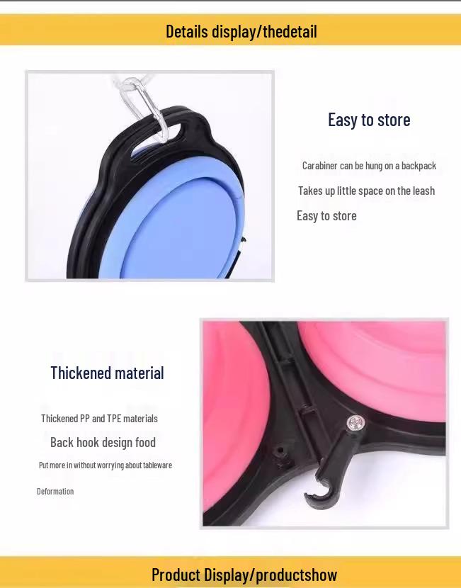 Pet Folding Travel Silicone Bowl: Outdoor Portable Water Dish for Cats & Dogs