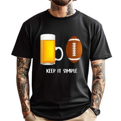 Keep It Simple Beer College Football Funny Common Luxury Designer ECOFRIENDLY Funny T Shirts Vaporwave