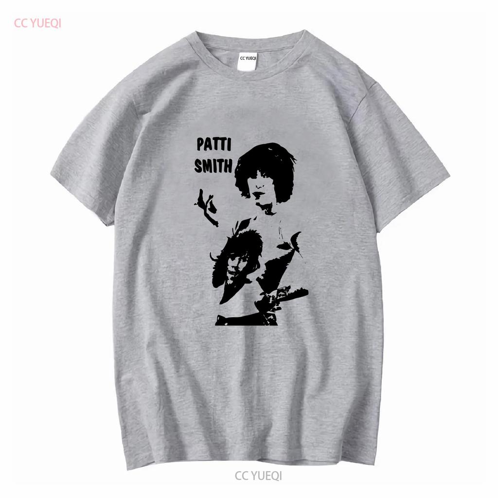 Patti Smith Music Band White T Shirt Fan An26643 Vintage Washed Casual Fashion Unisex Comfortable Breathable Graphic