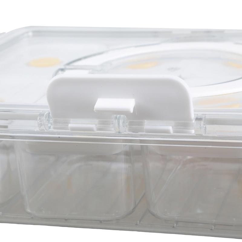 Clear Plastic Airtight Kitchen Organizers For Snacks Nut Candy Storage Container with Lid Set During Hiking Travel