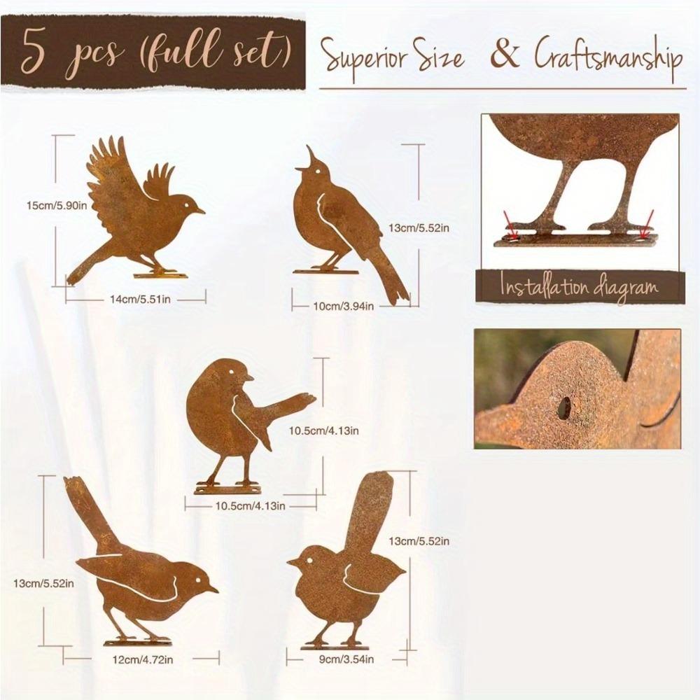 

Metal Garden Bird Fence Decor, Rusty Crow Raven Silhouette Statue, Outdoor Yard Art Wall Hanging Ornament, Gift for Patio Lawn TY5330-02