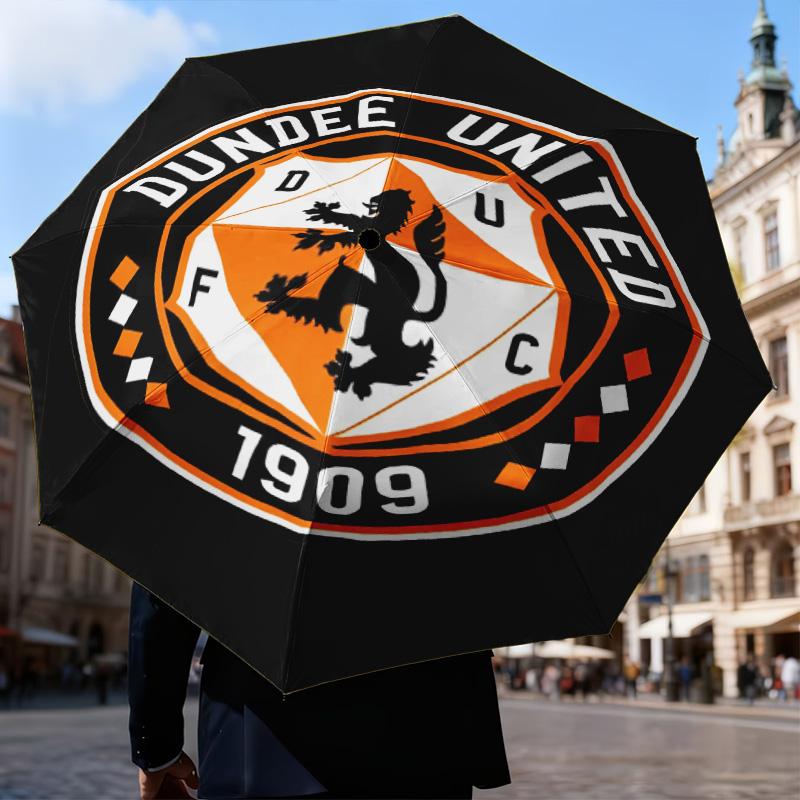 1PC Dundee United Crest Printed Umbrella Folding umbrella, automatic umbrella 8-Frame for Travel, camping Fan gifts Christmas Gifts