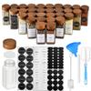 Quadratische Gewürzbehälter 40oz Rosenholz Pfefferstreuer Gewürzglas 24 Einzelne Glas-Gewürzdosen 120ml