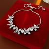 Bracciale Regolabile in Oro Vero Galvanizzato con Zir*****val Diamond, Lusso Leggero, Bracciale alla Moda di Alta Gamma, Gioiello Versatile per il Pendolarismo