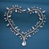 Bridal Rhinestone Handmade Soft Headband Forehead Chain Hair Accessory