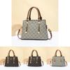 Trendy Khaki And Brown Shoulder Bag For Women Vintage Fashion Handbag With Zipper Closure