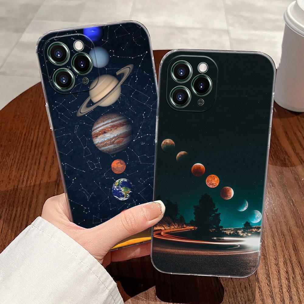 Sky Space planet Moon Stars Universe Case For Apple iPhone 17 16 15 14 13 12 11 Pro Max 16 Plus 16E 17Air Case 17Pro Phone Cover