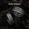 Yin Taifei Retro Lucky Sixpence Minimalist Couple's Ring