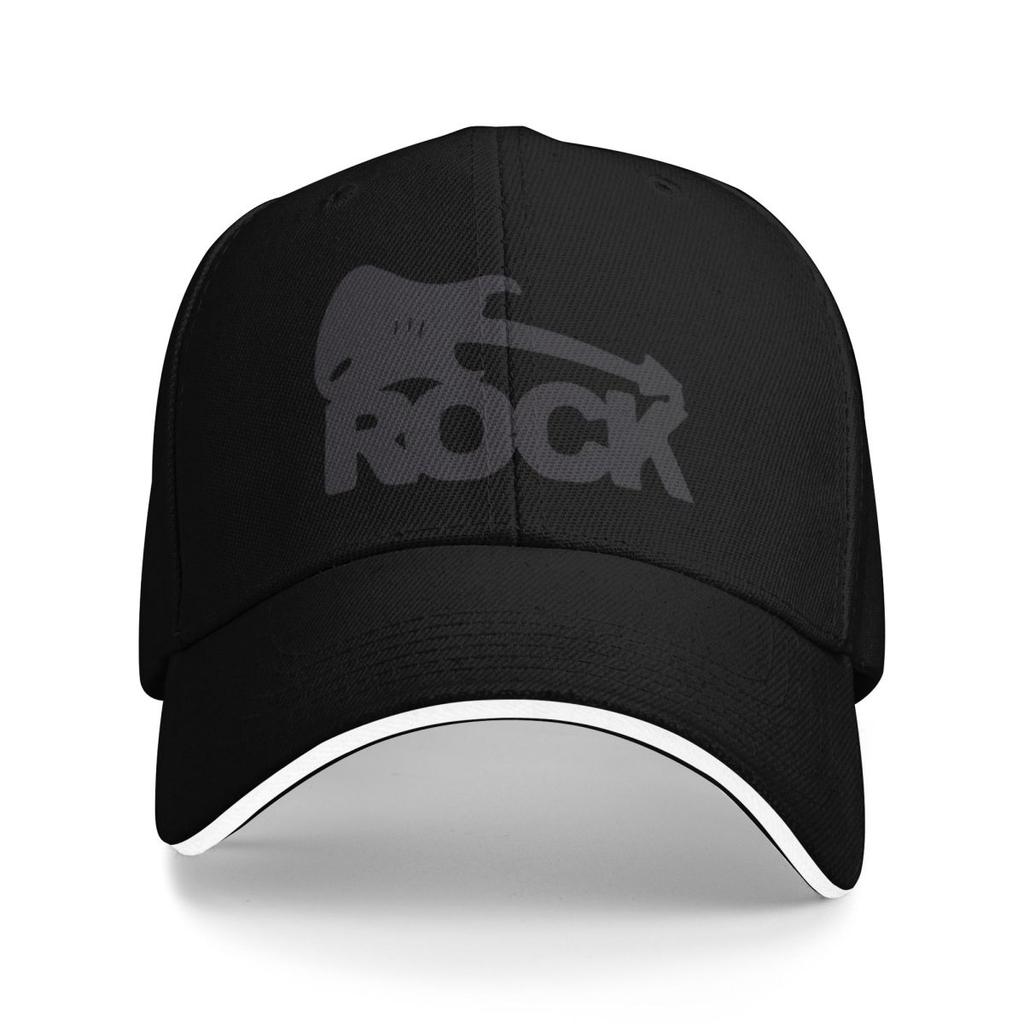 Rock Logo With Guitar Baseball Caps Snapback Baseball Hats Breathable Casual Casquette Outdoor Unisex