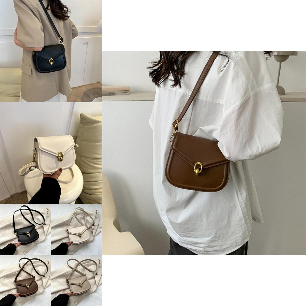 Stylish Retro Shoulder Bag For Women 2023 Trendy Fashion Crossbody Saddle Bag