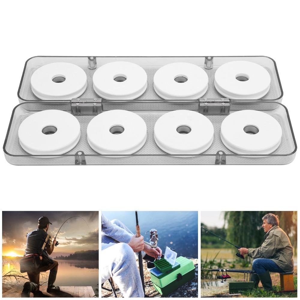8PCS EVA Fishing Wire Winder ID 1.8cm Fishing Line Storage Holder Fishing Line Spool  Snell Leader