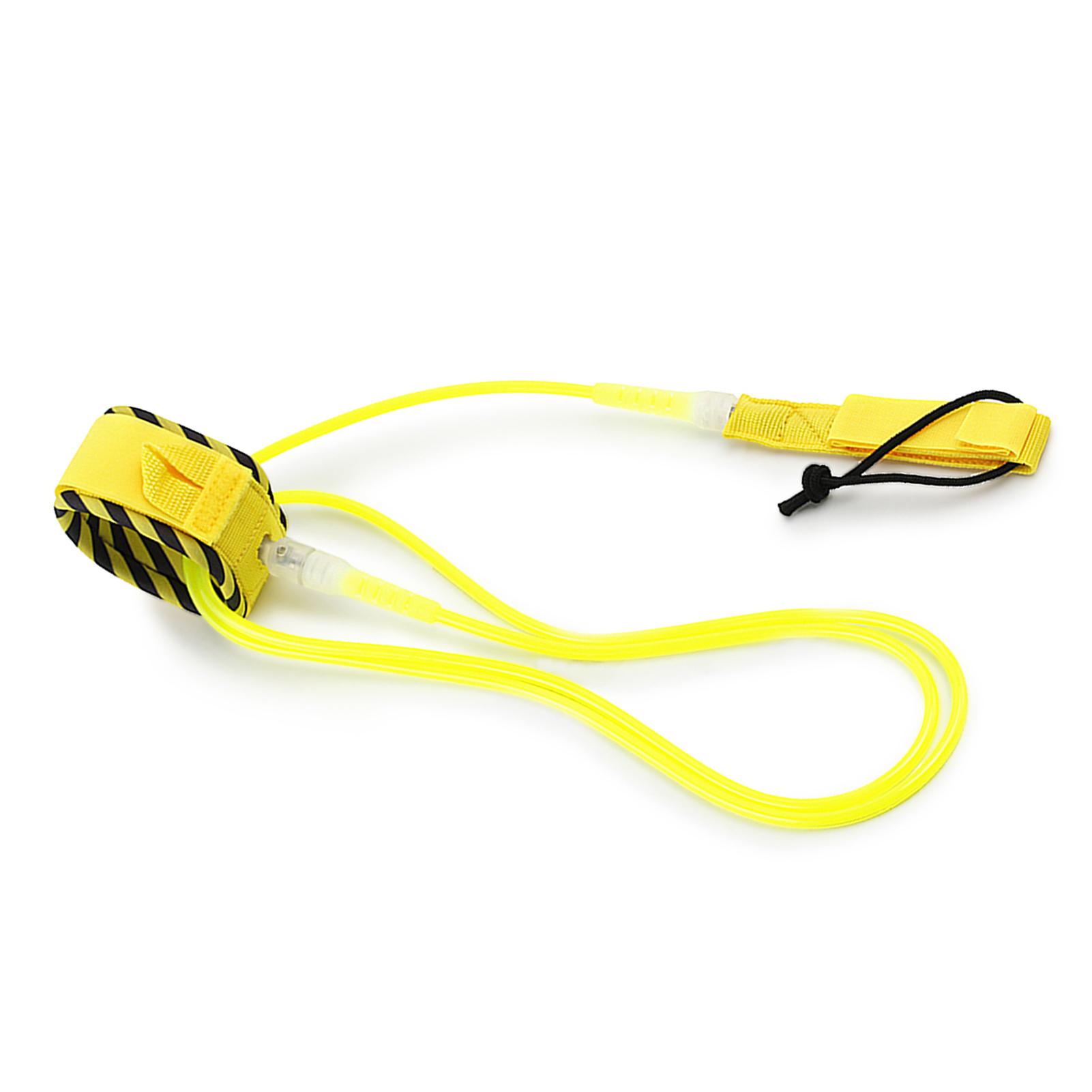 Surf Leash Surfen Surfplank Leash Glad Stalen Draaipunt Surfen Been Touw Paddleboard Leash 6FT 8FT 10FT 10ft geel